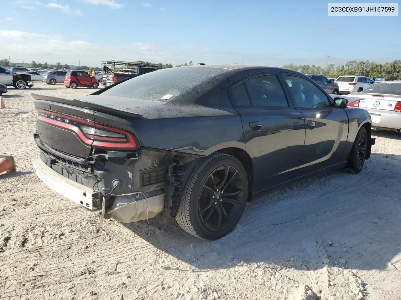 2018 Dodge Charger Sxt VIN: 2C3CDXBG1JH167599 Lot: 78051254