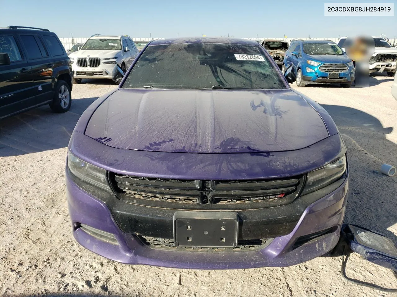 2018 Dodge Charger Sxt VIN: 2C3CDXBG8JH284919 Lot: 78232604