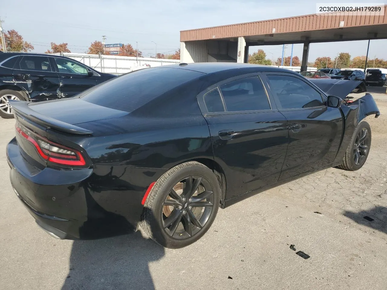 2018 Dodge Charger Sxt VIN: 2C3CDXBG2JH179289 Lot: 78398184