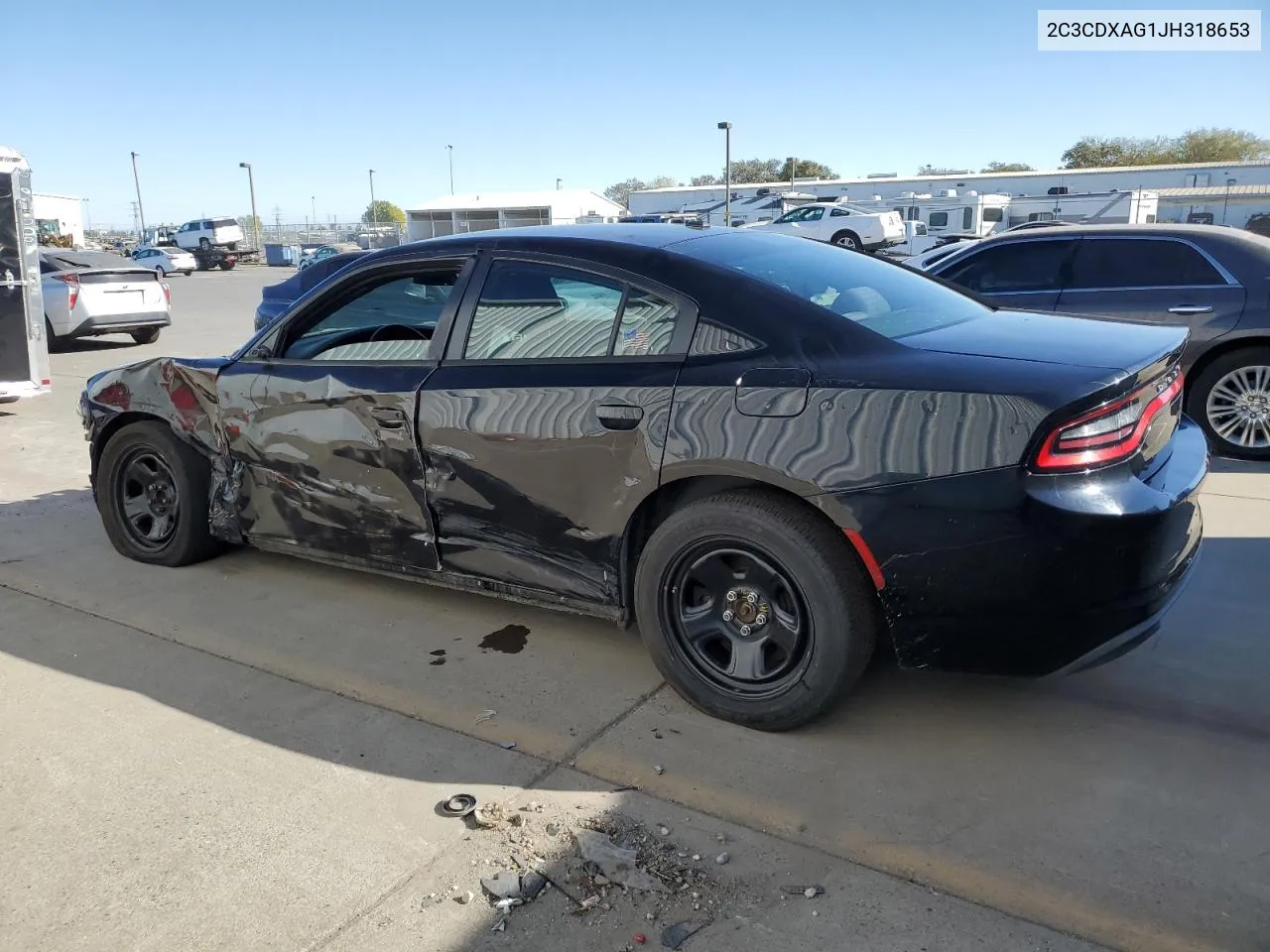 2018 Dodge Charger Police VIN: 2C3CDXAG1JH318653 Lot: 78544564