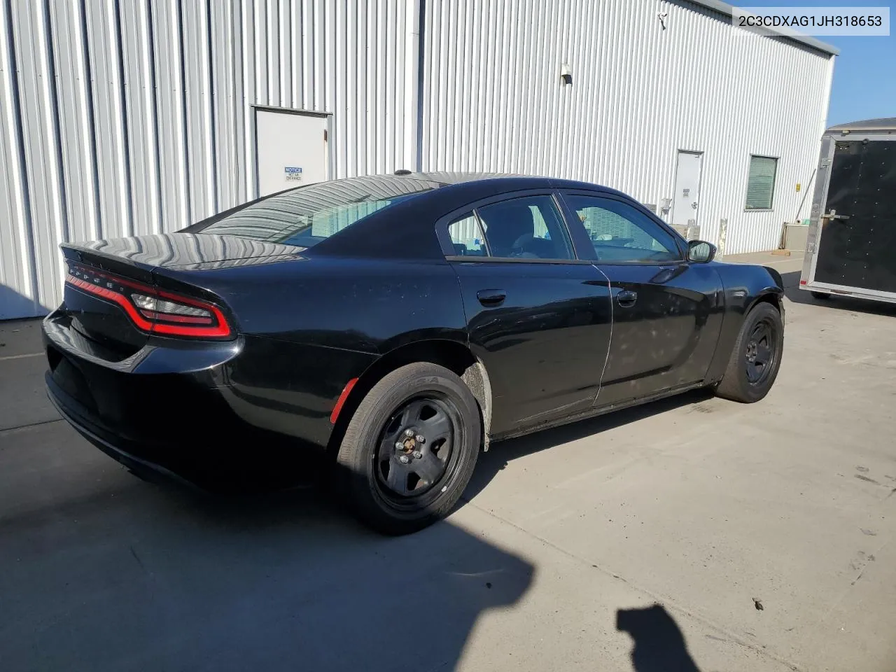 2018 Dodge Charger Police VIN: 2C3CDXAG1JH318653 Lot: 78544564