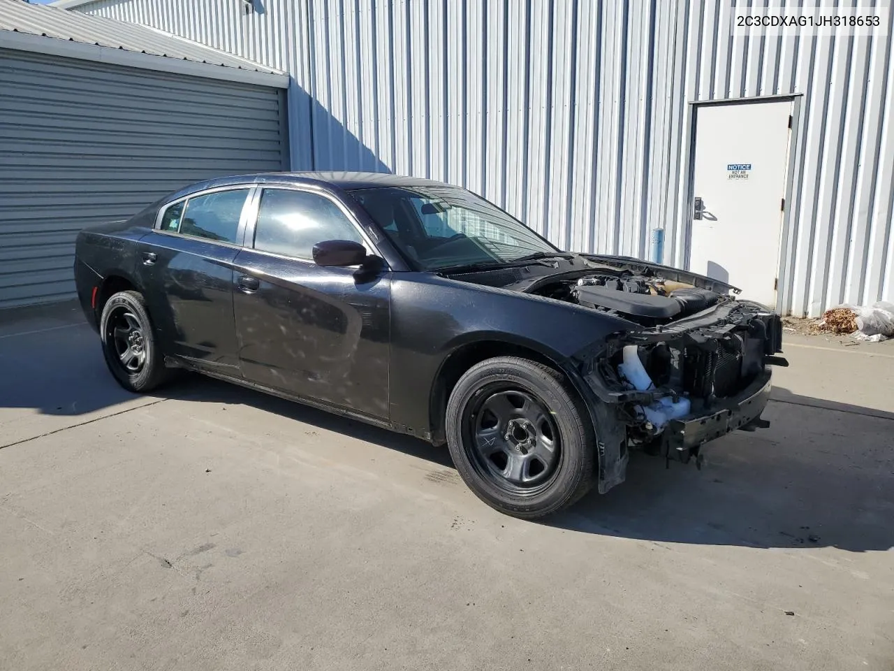 2018 Dodge Charger Police VIN: 2C3CDXAG1JH318653 Lot: 78544564