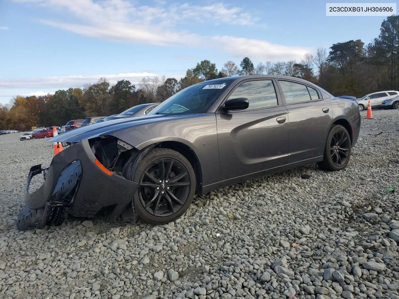 2018 Dodge Charger Sxt VIN: 2C3CDXBG1JH306906 Lot: 79079224