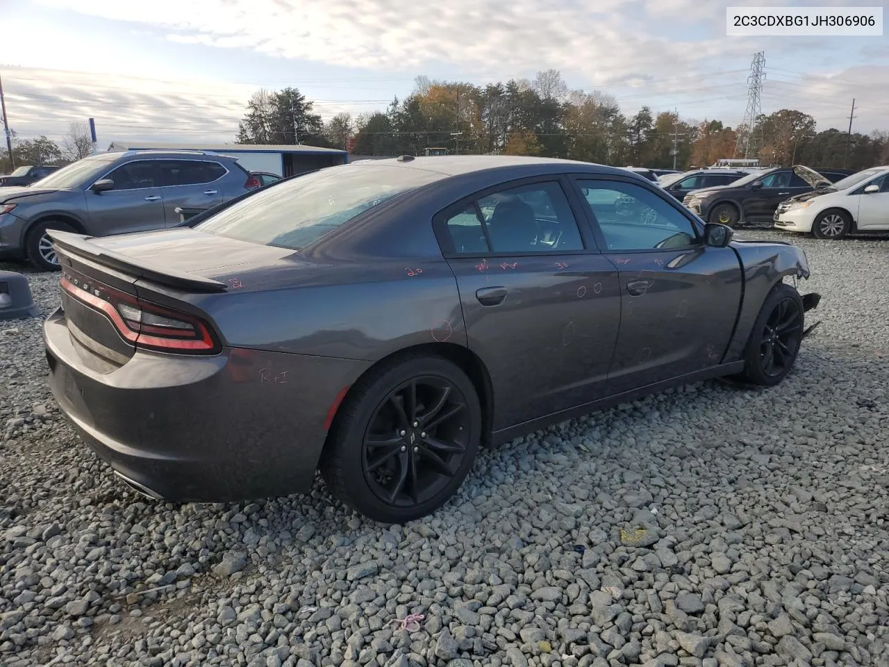 2018 Dodge Charger Sxt VIN: 2C3CDXBG1JH306906 Lot: 79079224