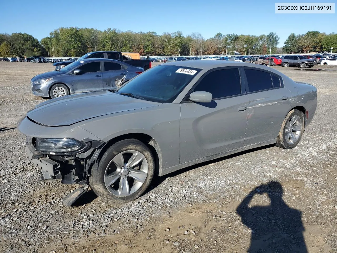 2018 Dodge Charger Sxt Plus VIN: 2C3CDXHG2JH169191 Lot: 79898424