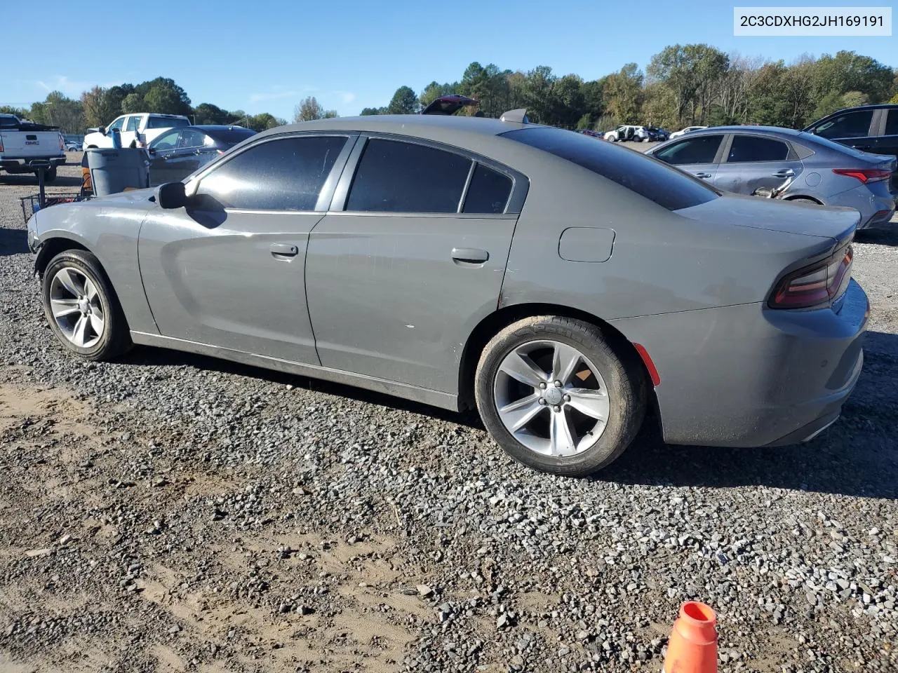 2018 Dodge Charger Sxt Plus VIN: 2C3CDXHG2JH169191 Lot: 79898424