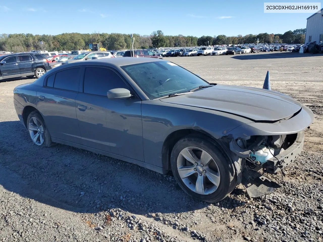 2018 Dodge Charger Sxt Plus VIN: 2C3CDXHG2JH169191 Lot: 79898424