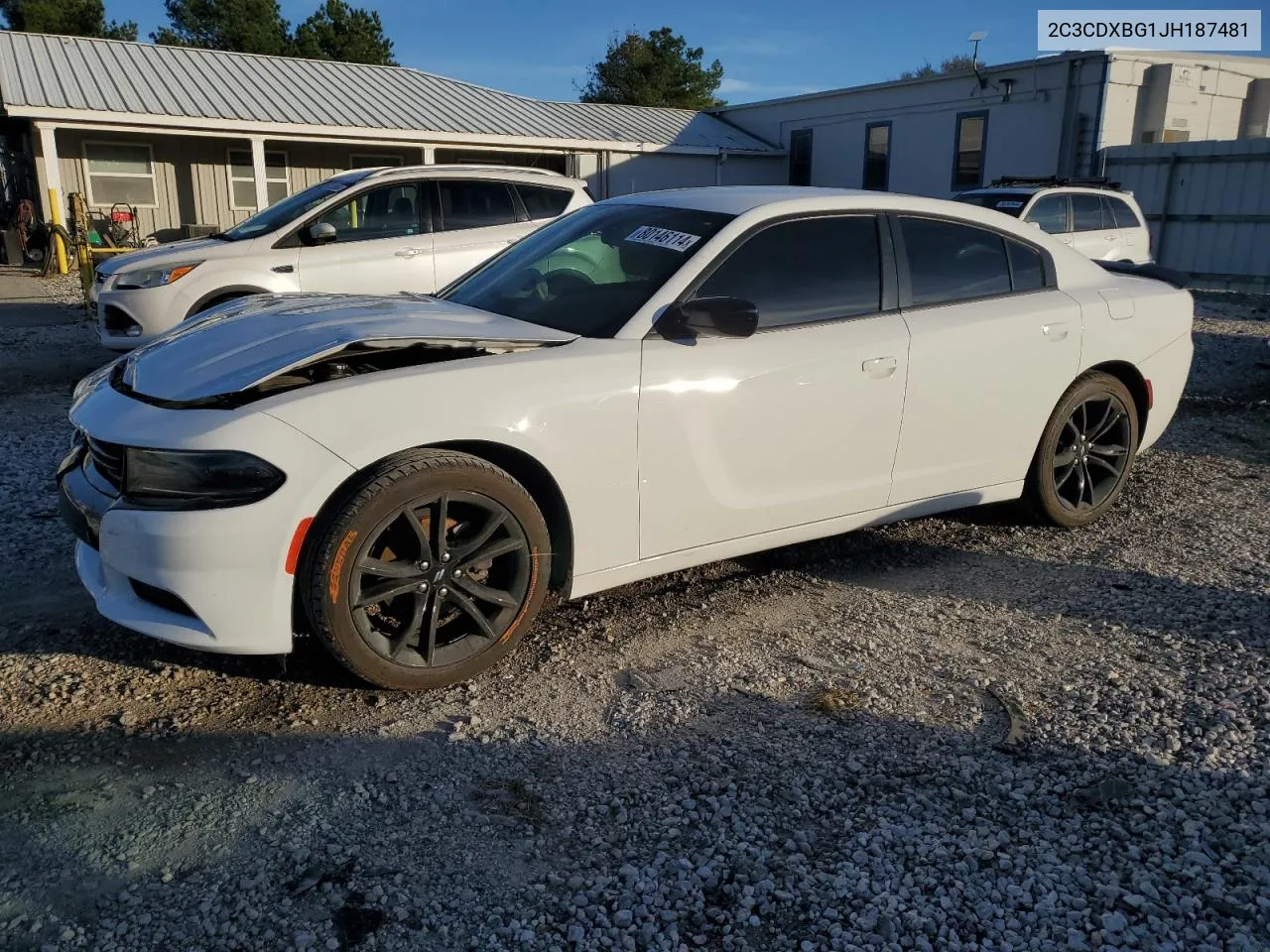 2018 Dodge Charger Sxt VIN: 2C3CDXBG1JH187481 Lot: 80146114