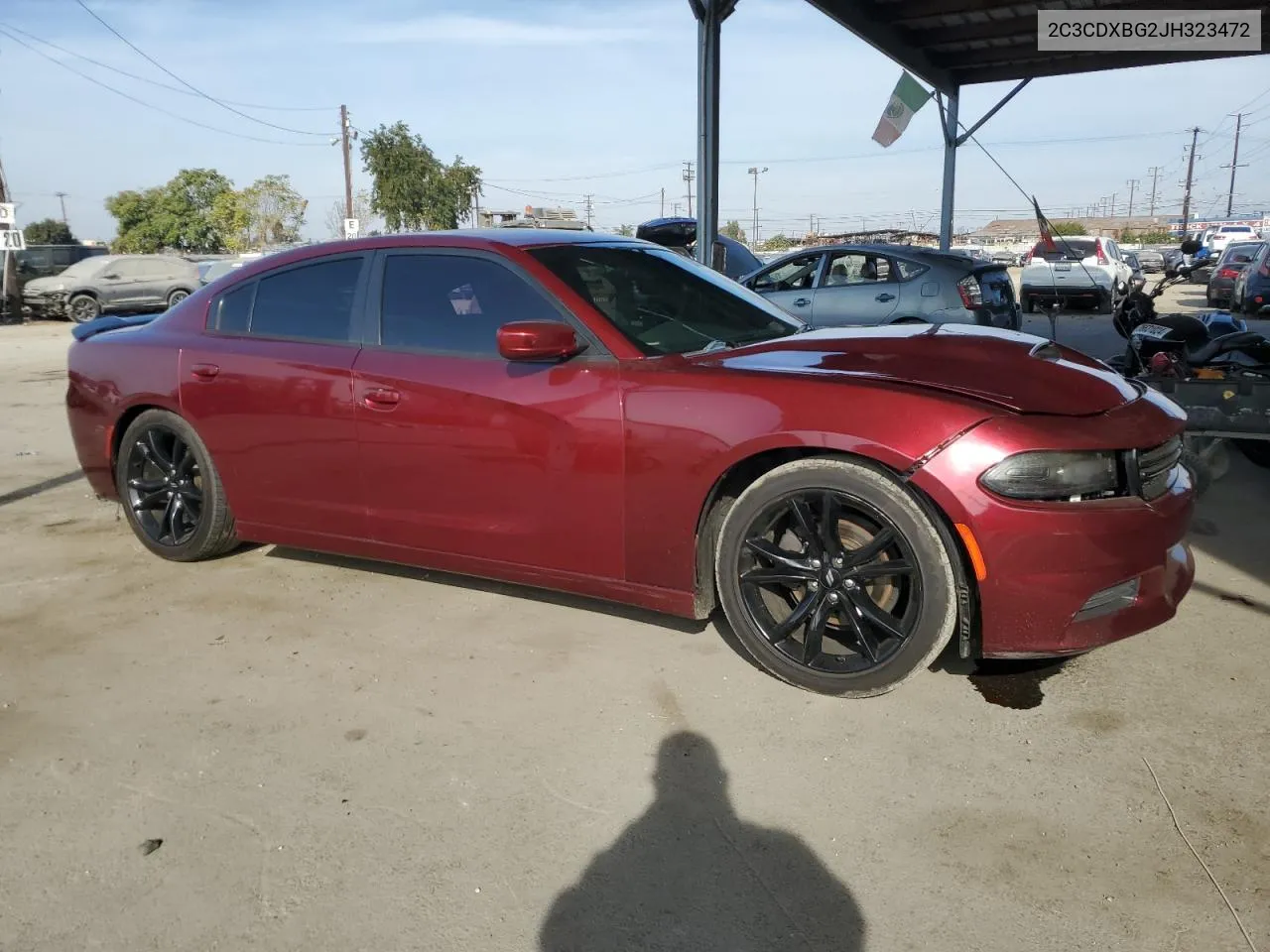 2018 Dodge Charger Sxt VIN: 2C3CDXBG2JH323472 Lot: 81303924