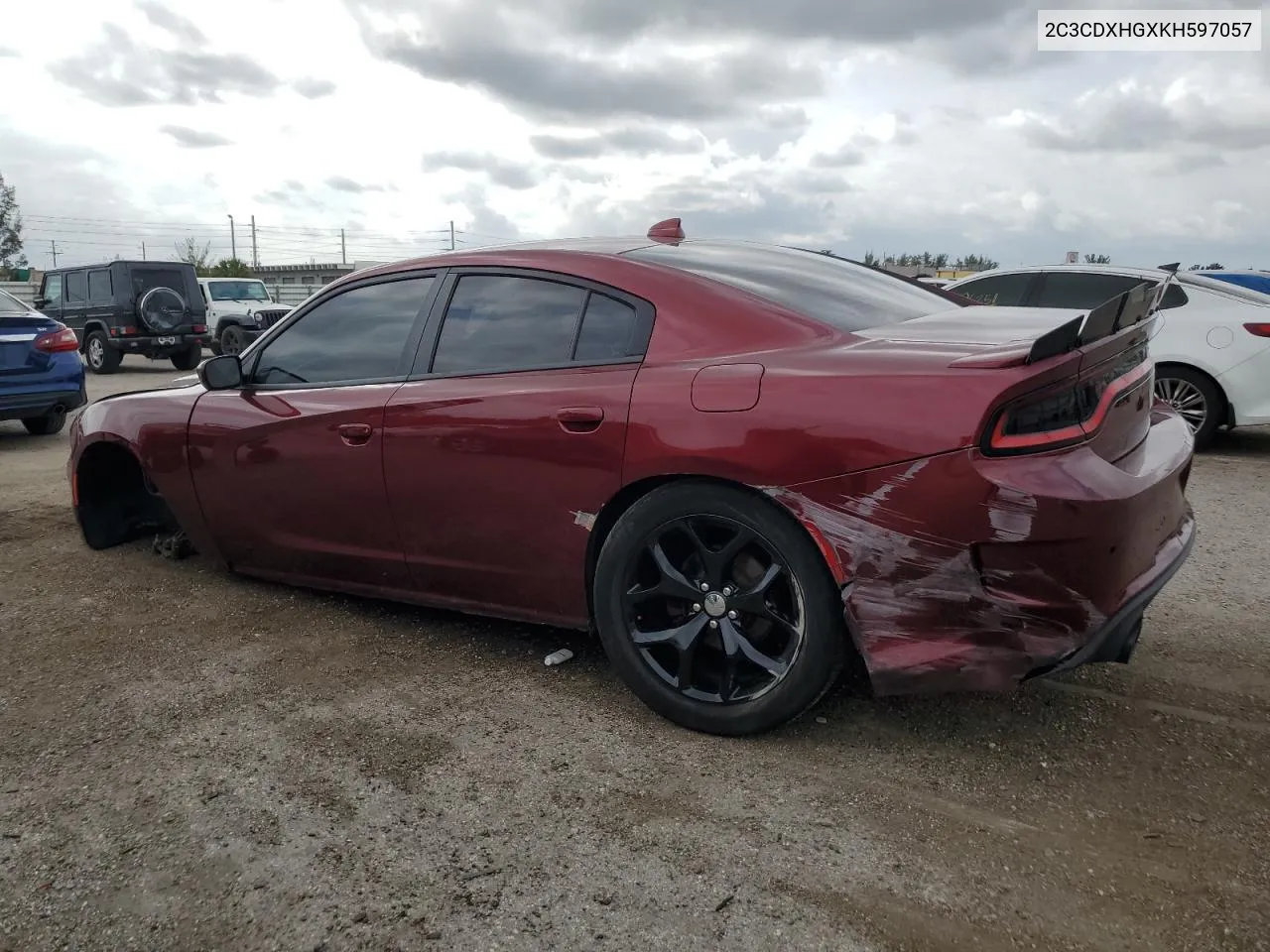 2C3CDXHGXKH597057 2019 Dodge Charger Gt