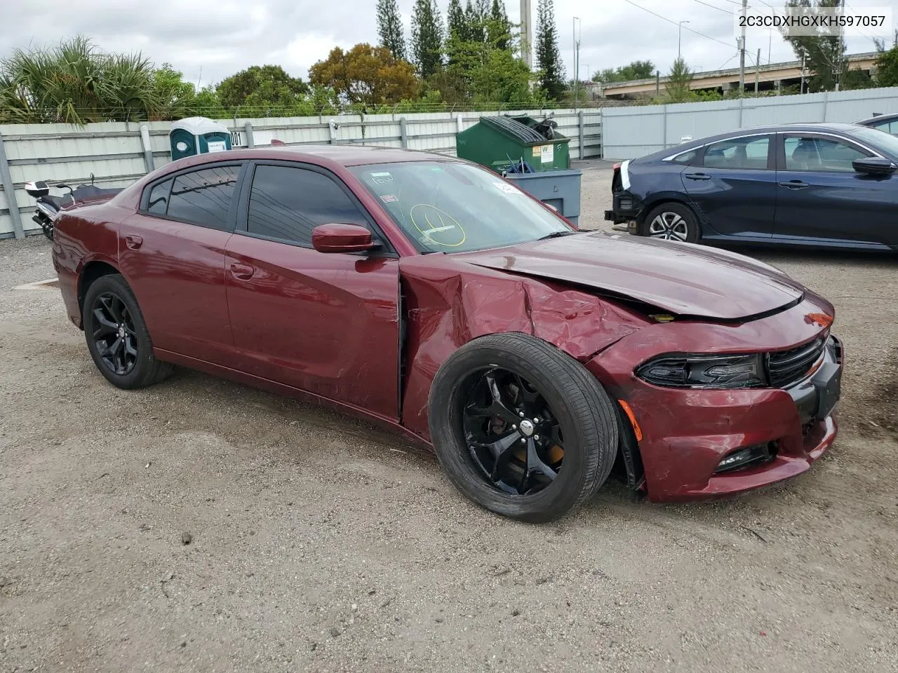 2019 Dodge Charger Gt VIN: 2C3CDXHGXKH597057 Lot: 48442894