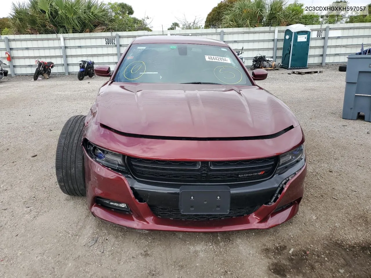 2019 Dodge Charger Gt VIN: 2C3CDXHGXKH597057 Lot: 48442894