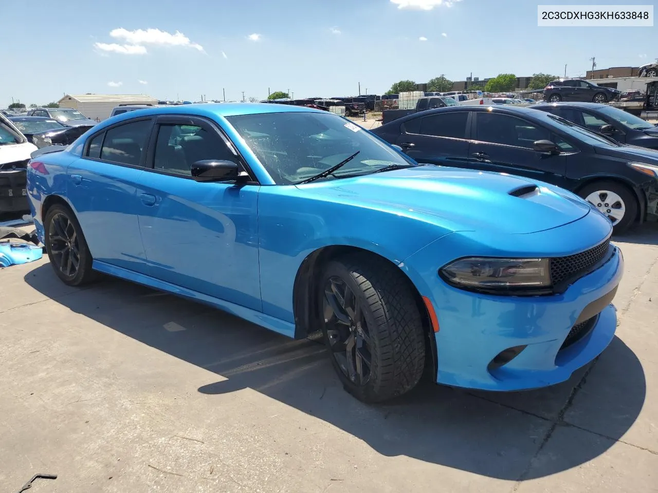 2019 Dodge Charger Gt VIN: 2C3CDXHG3KH633848 Lot: 52847254