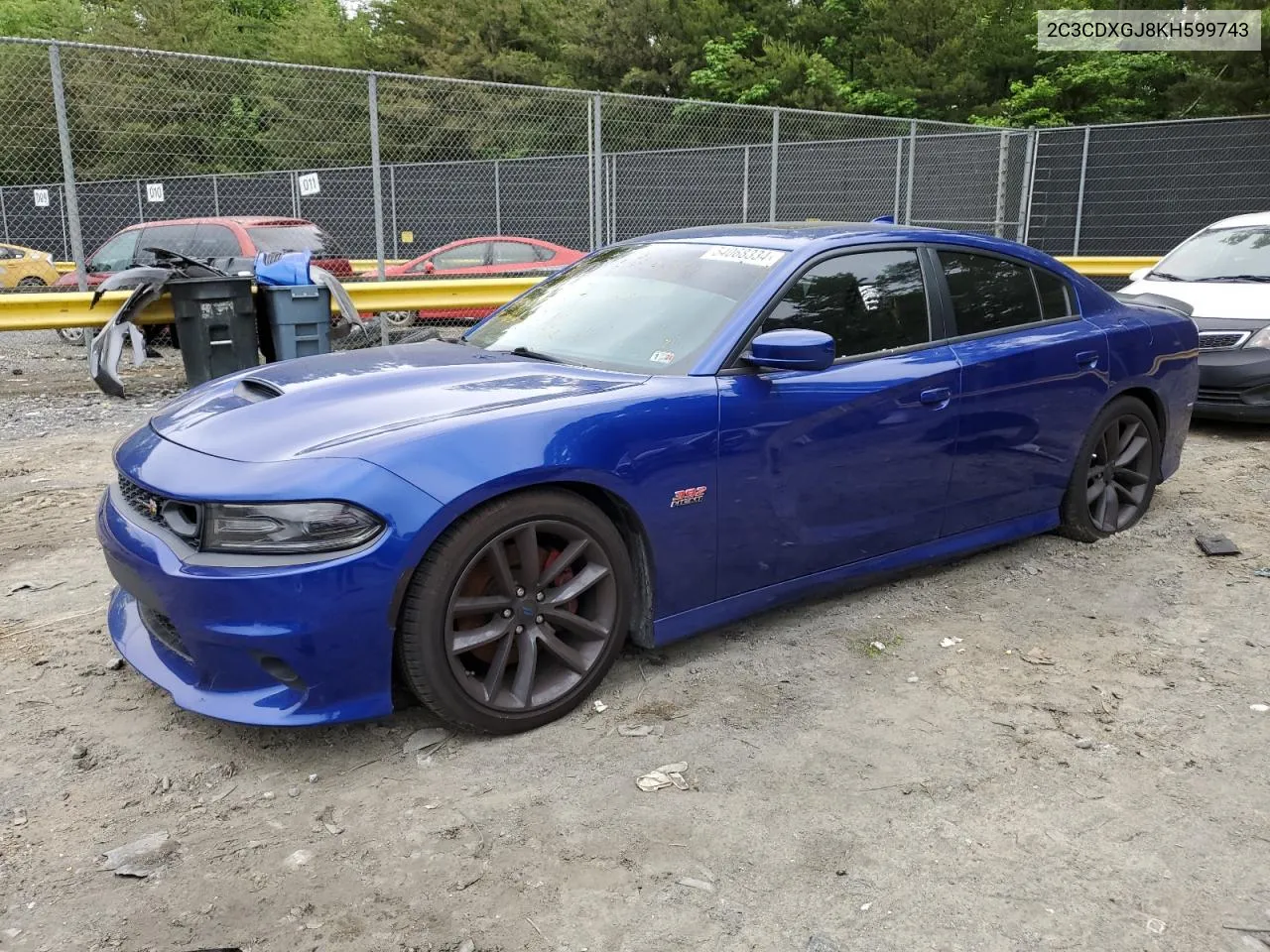 2019 Dodge Charger Scat Pack VIN: 2C3CDXGJ8KH599743 Lot: 54068334