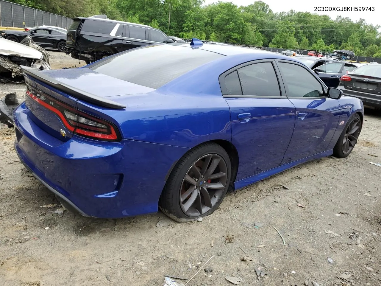 2019 Dodge Charger Scat Pack VIN: 2C3CDXGJ8KH599743 Lot: 54068334