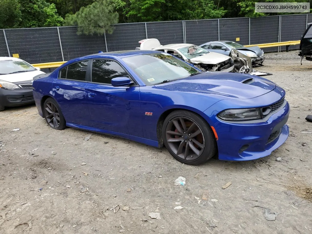 2019 Dodge Charger Scat Pack VIN: 2C3CDXGJ8KH599743 Lot: 54068334