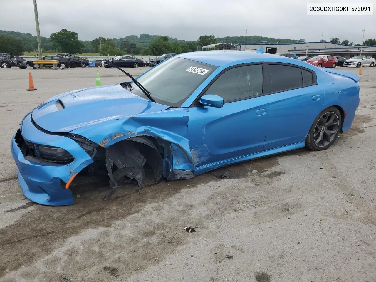 2019 Dodge Charger Gt VIN: 2C3CDXHG0KH573091 Lot: 54133964