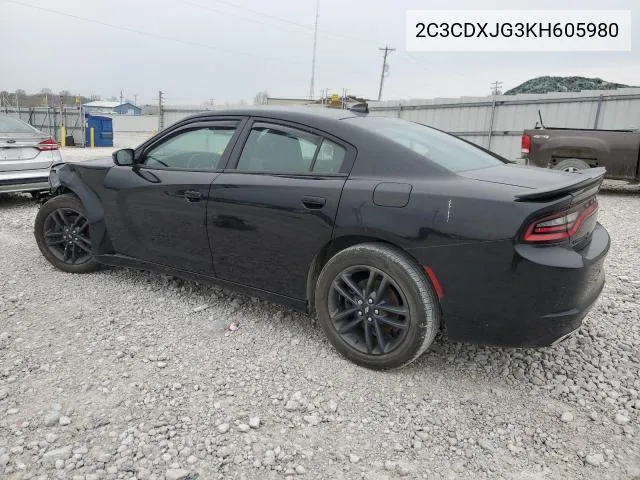 2019 Dodge Charger Sxt VIN: 2C3CDXJG3KH605980 Lot: 54669324