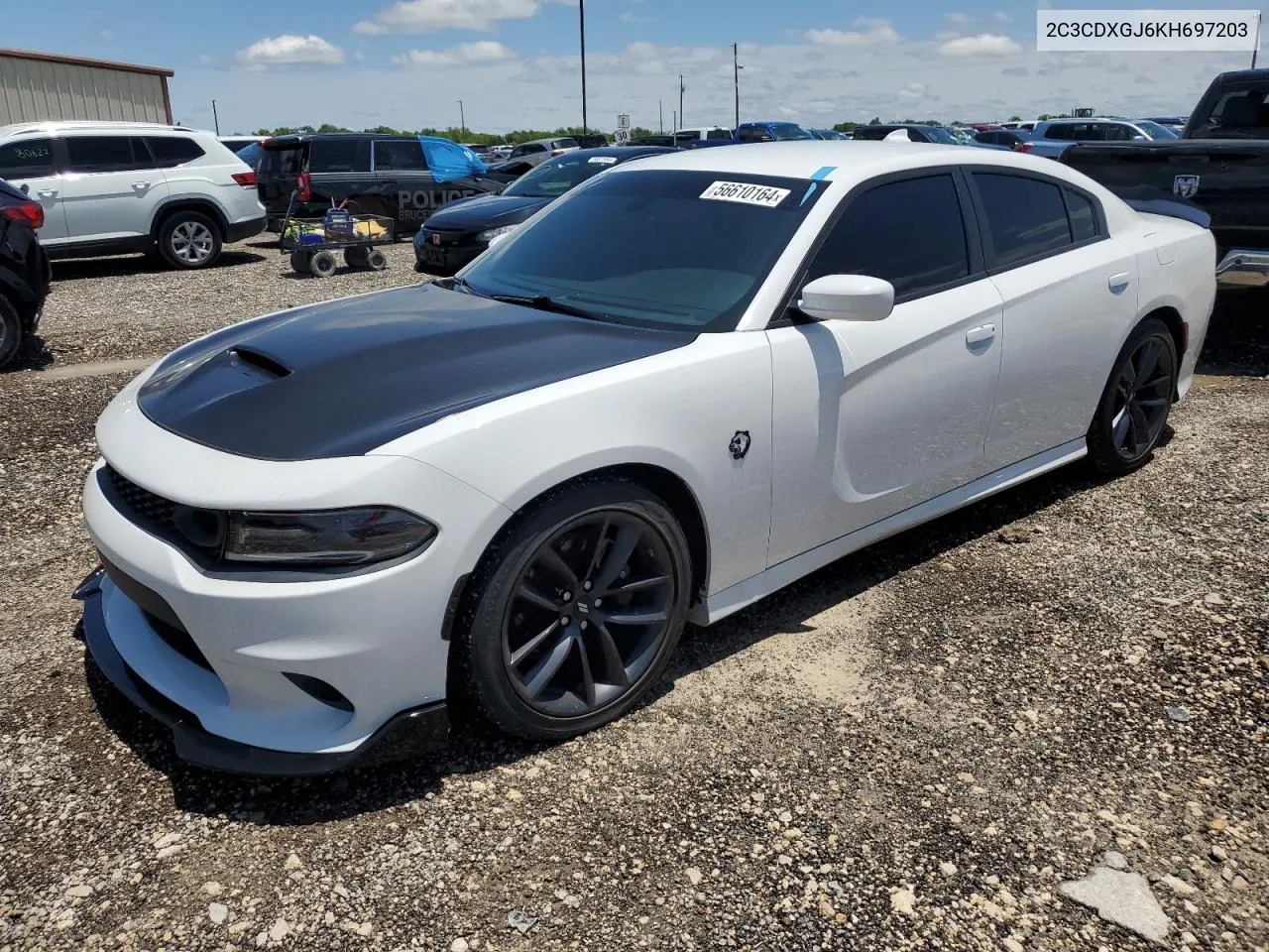 2019 Dodge Charger Scat Pack VIN: 2C3CDXGJ6KH697203 Lot: 56610164