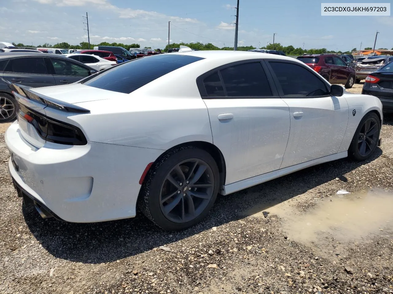 2019 Dodge Charger Scat Pack VIN: 2C3CDXGJ6KH697203 Lot: 56610164