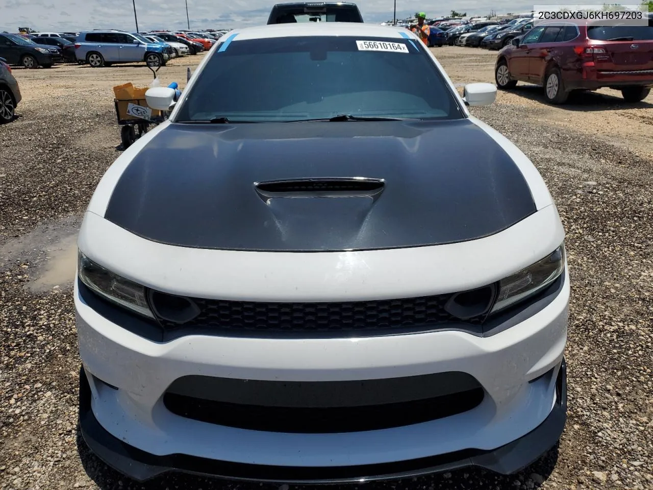 2019 Dodge Charger Scat Pack VIN: 2C3CDXGJ6KH697203 Lot: 56610164