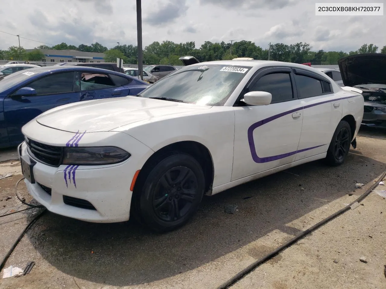 2019 Dodge Charger Sxt VIN: 2C3CDXBG8KH720377 Lot: 57220534