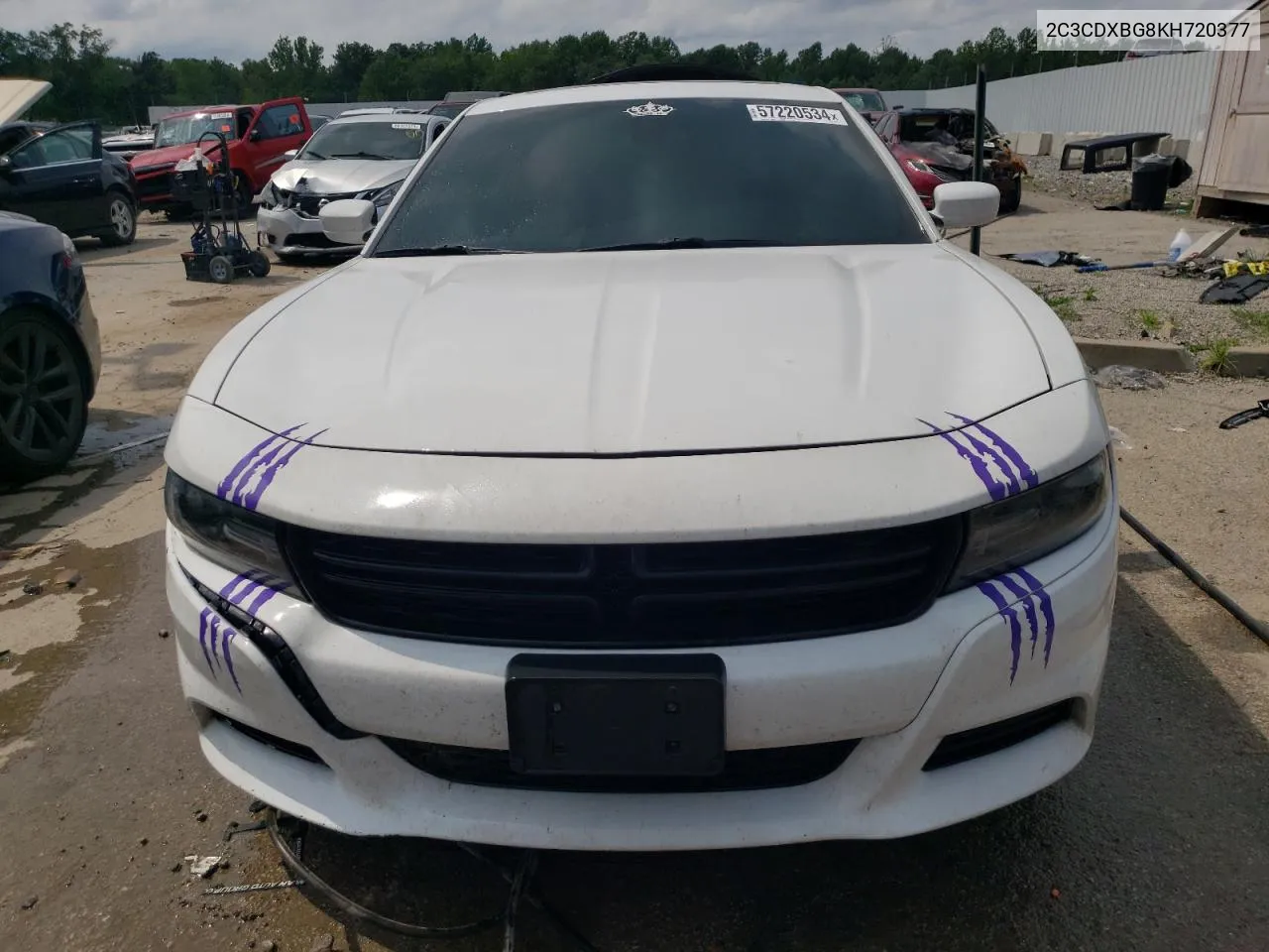 2019 Dodge Charger Sxt VIN: 2C3CDXBG8KH720377 Lot: 57220534