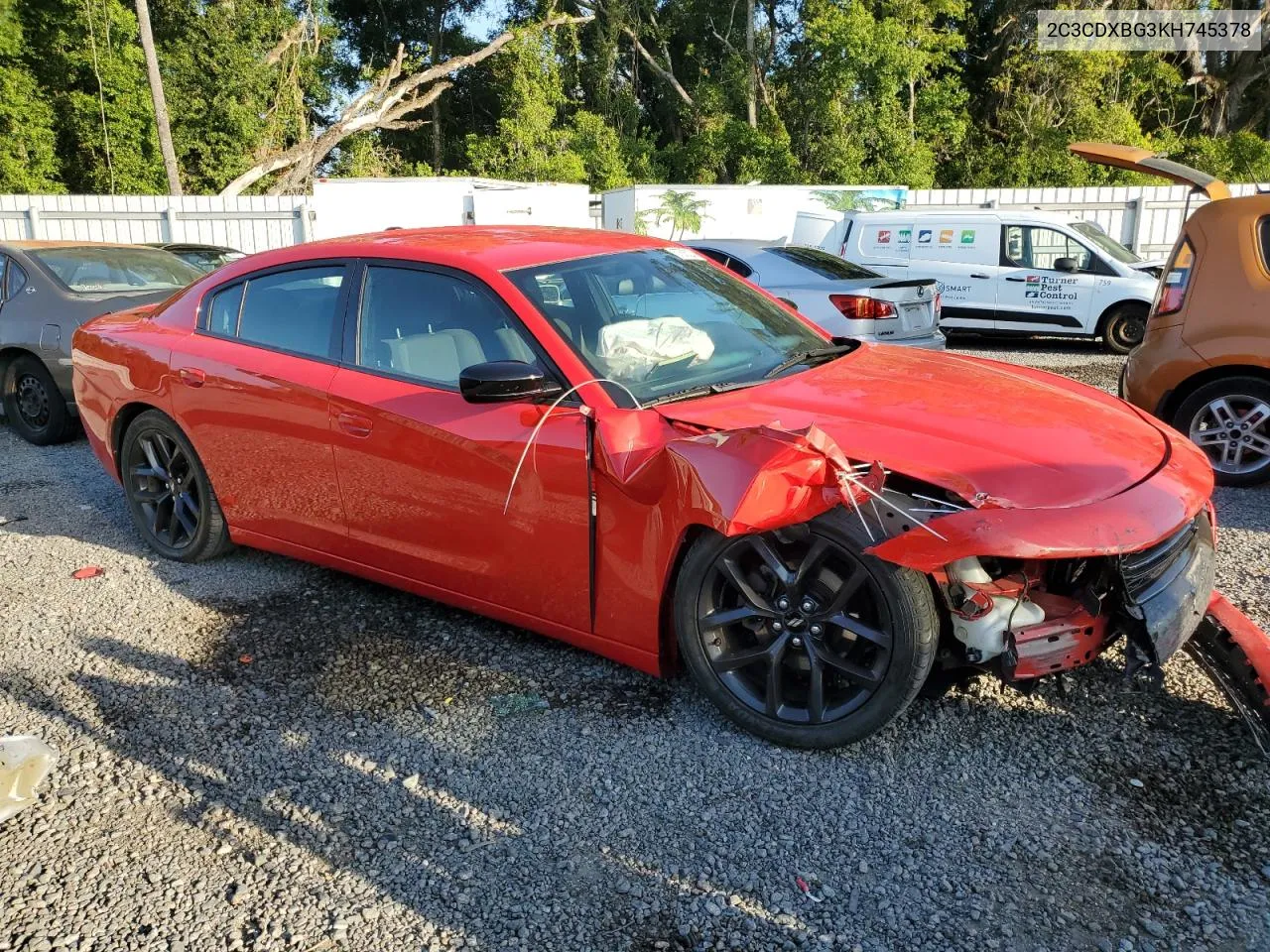 2C3CDXBG3KH745378 2019 Dodge Charger Sxt