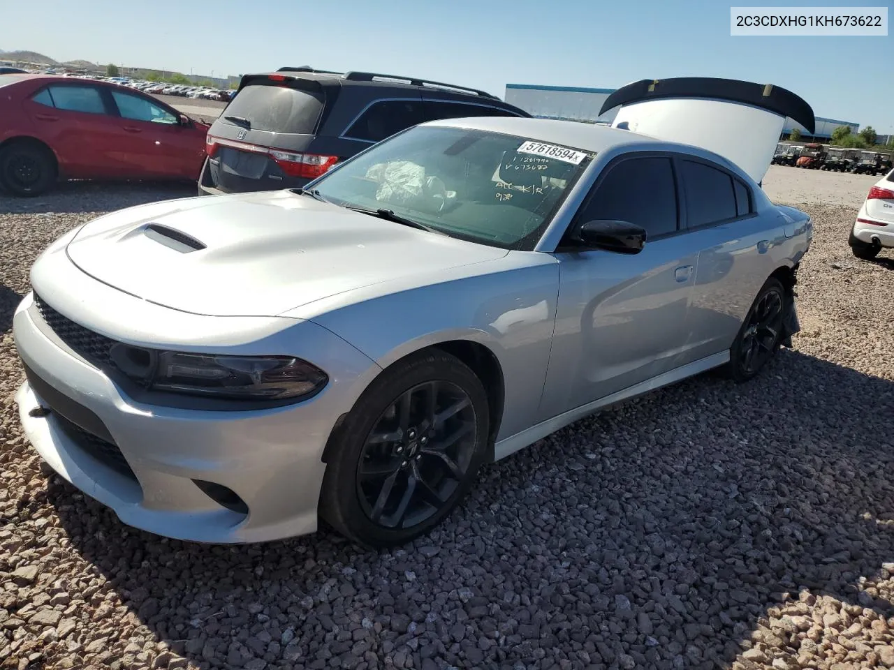 2019 Dodge Charger Gt VIN: 2C3CDXHG1KH673622 Lot: 57618594