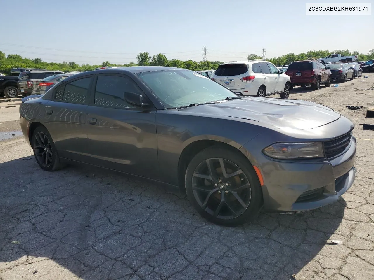 2019 Dodge Charger Sxt VIN: 2C3CDXBG2KH631971 Lot: 58092154