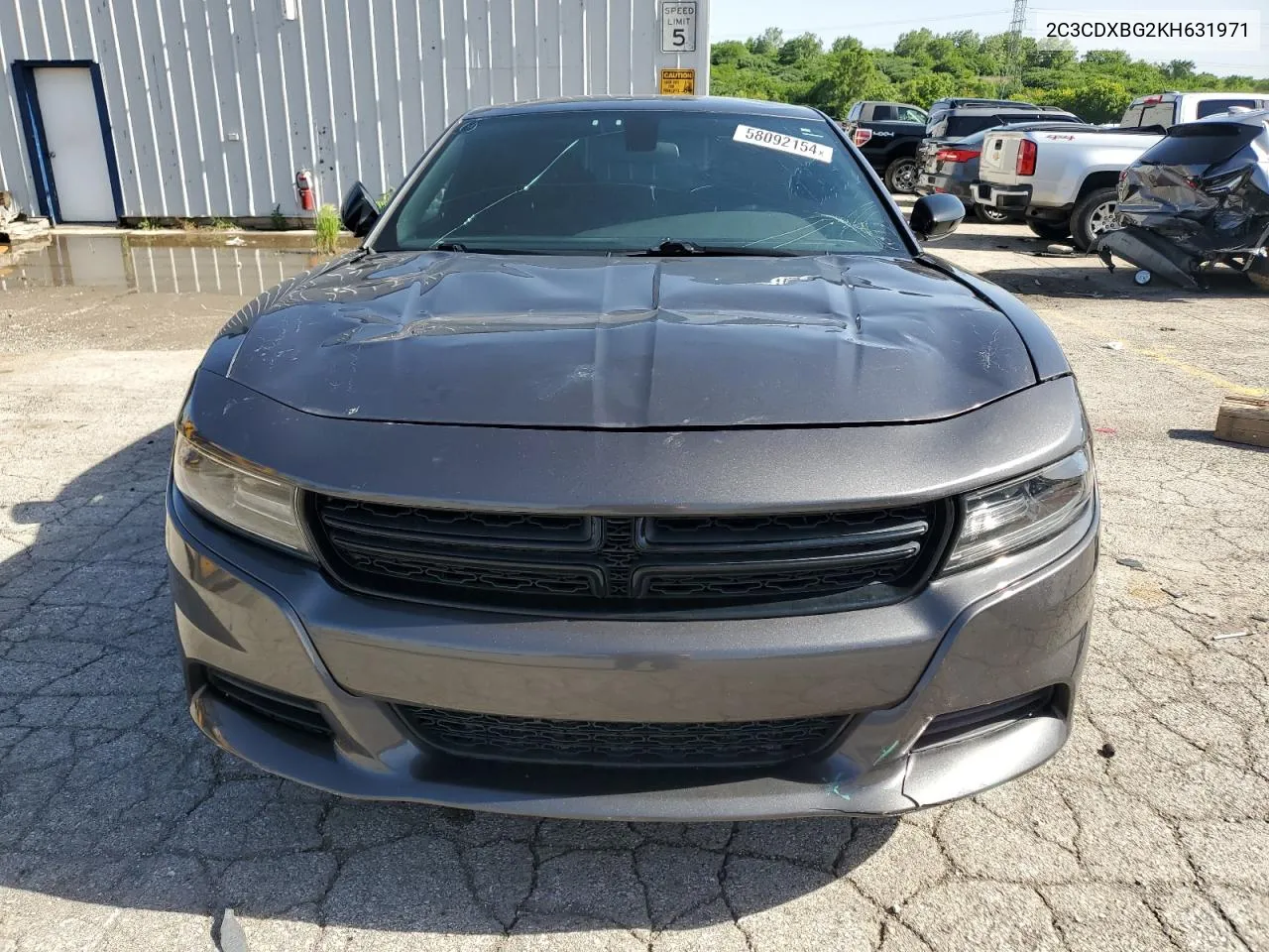 2019 Dodge Charger Sxt VIN: 2C3CDXBG2KH631971 Lot: 58092154