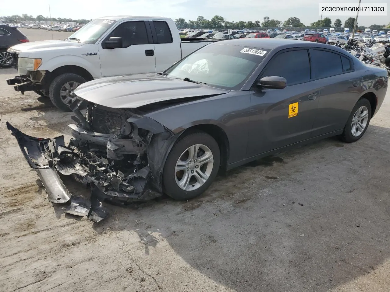 2019 Dodge Charger Sxt VIN: 2C3CDXBG0KH711303 Lot: 58515624