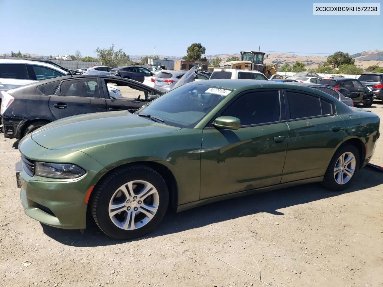 2019 Dodge Charger Sxt VIN: 2C3CDXBG9KH572238 Lot: 58779104