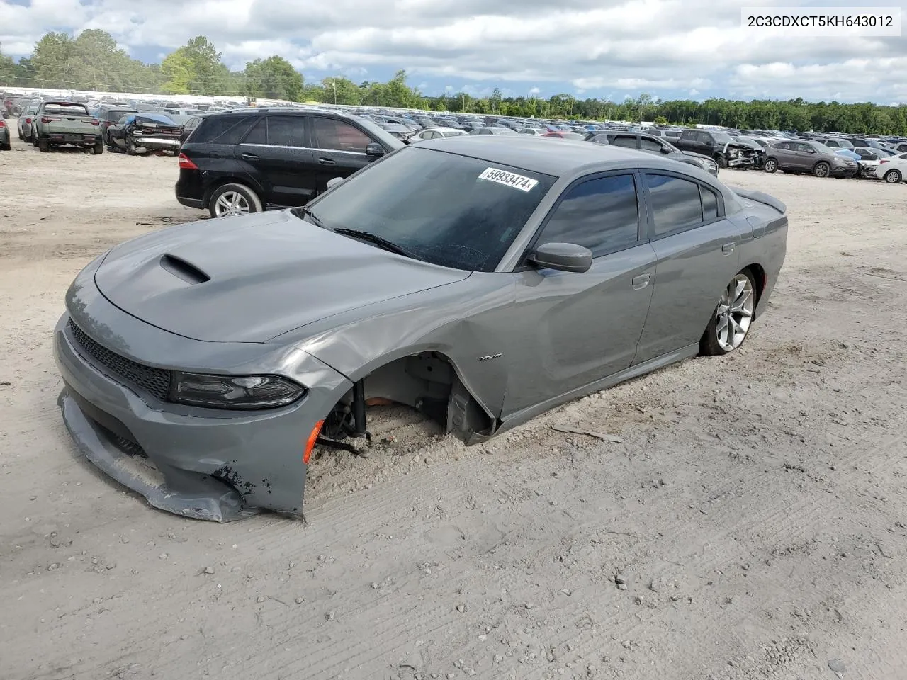 2019 Dodge Charger R/T VIN: 2C3CDXCT5KH643012 Lot: 59933474