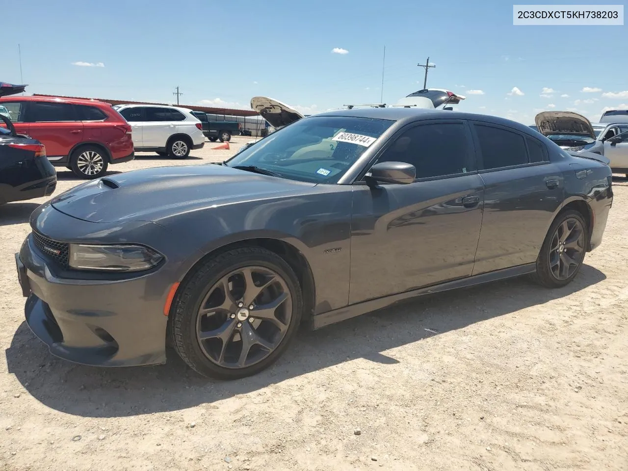 2019 Dodge Charger R/T VIN: 2C3CDXCT5KH738203 Lot: 60398744