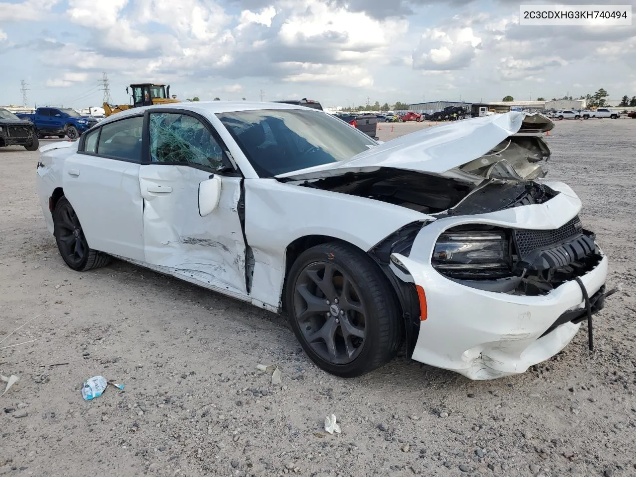 2C3CDXHG3KH740494 2019 Dodge Charger Gt