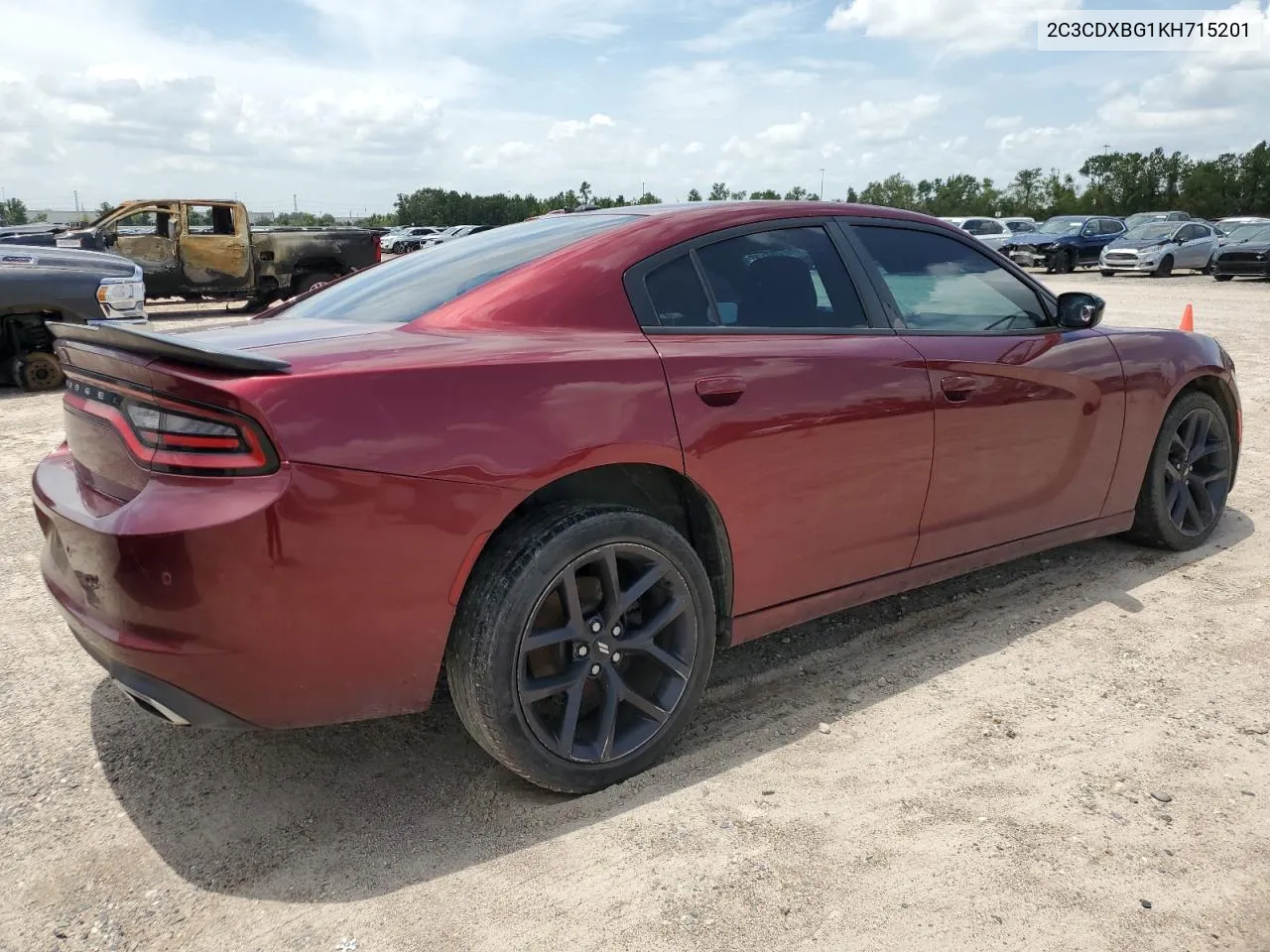 2019 Dodge Charger Sxt VIN: 2C3CDXBG1KH715201 Lot: 62762284