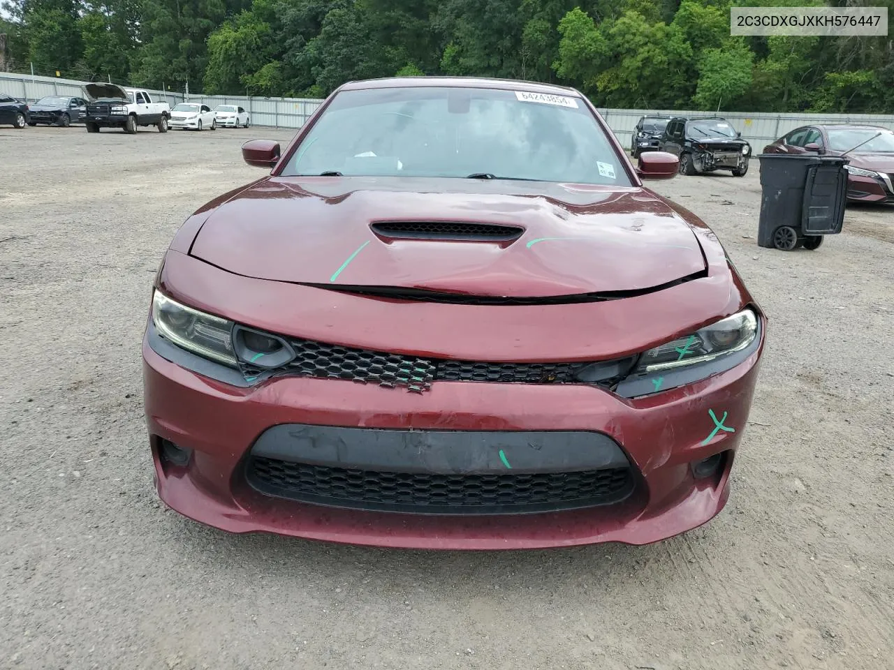 2019 Dodge Charger Scat Pack VIN: 2C3CDXGJXKH576447 Lot: 64243854