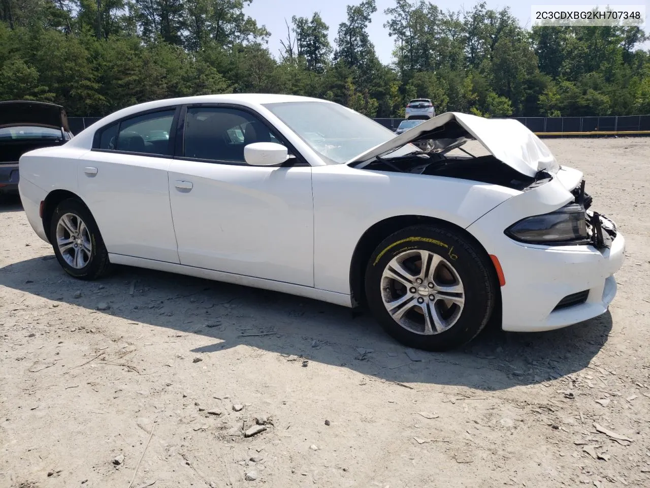 2019 Dodge Charger Sxt VIN: 2C3CDXBG2KH707348 Lot: 64831034