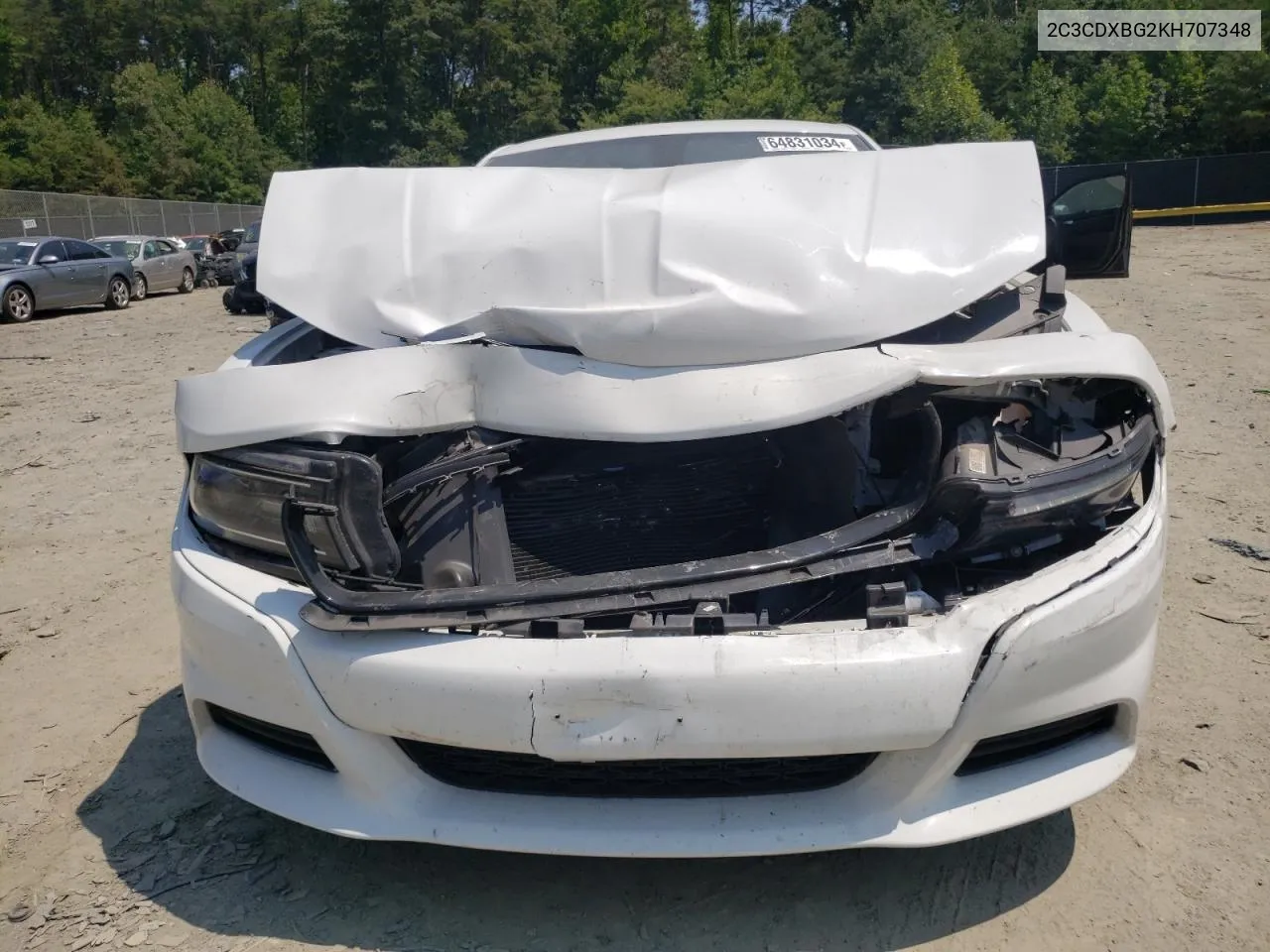 2019 Dodge Charger Sxt VIN: 2C3CDXBG2KH707348 Lot: 64831034