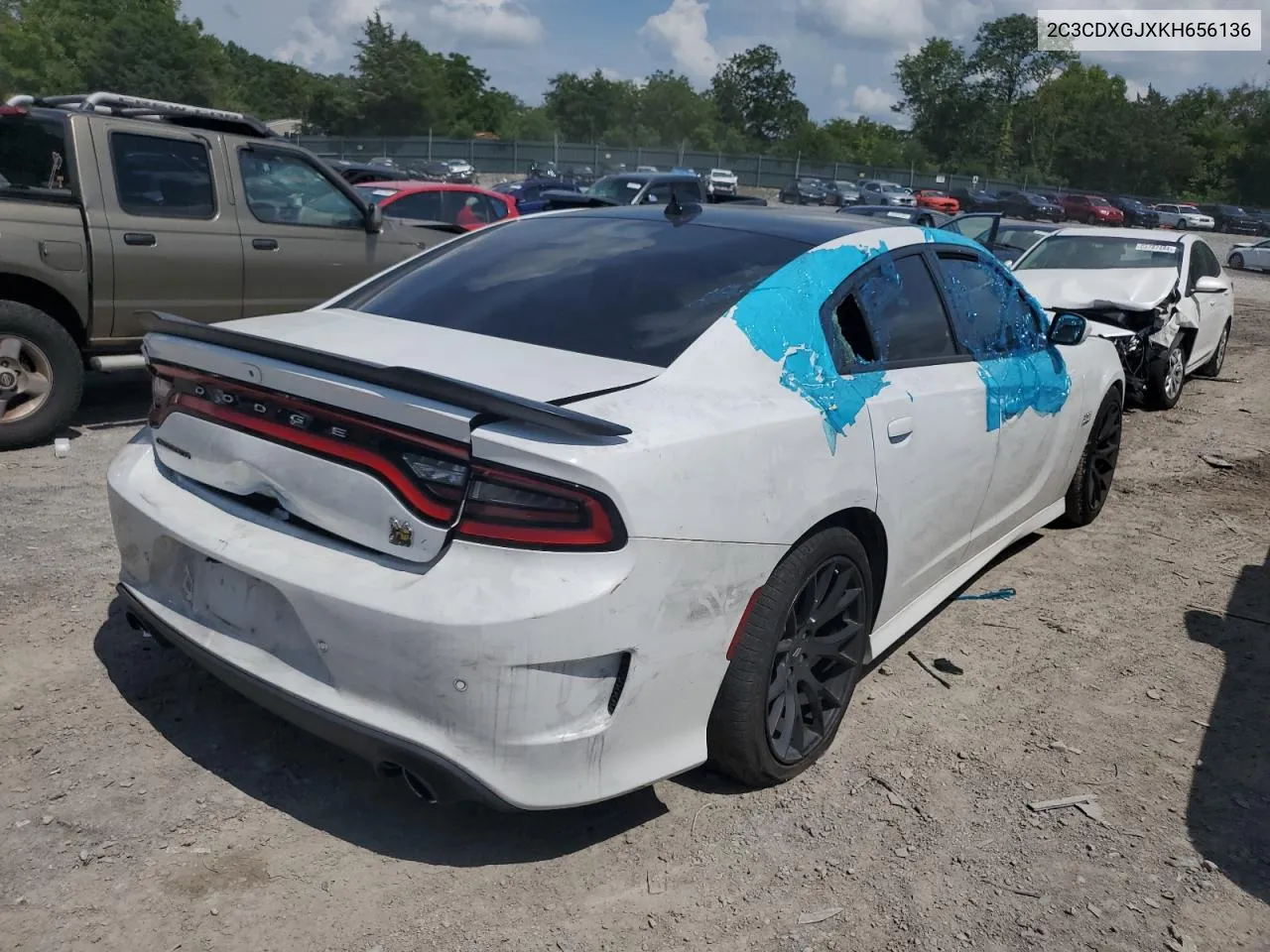 2019 Dodge Charger Scat Pack VIN: 2C3CDXGJXKH656136 Lot: 65576854