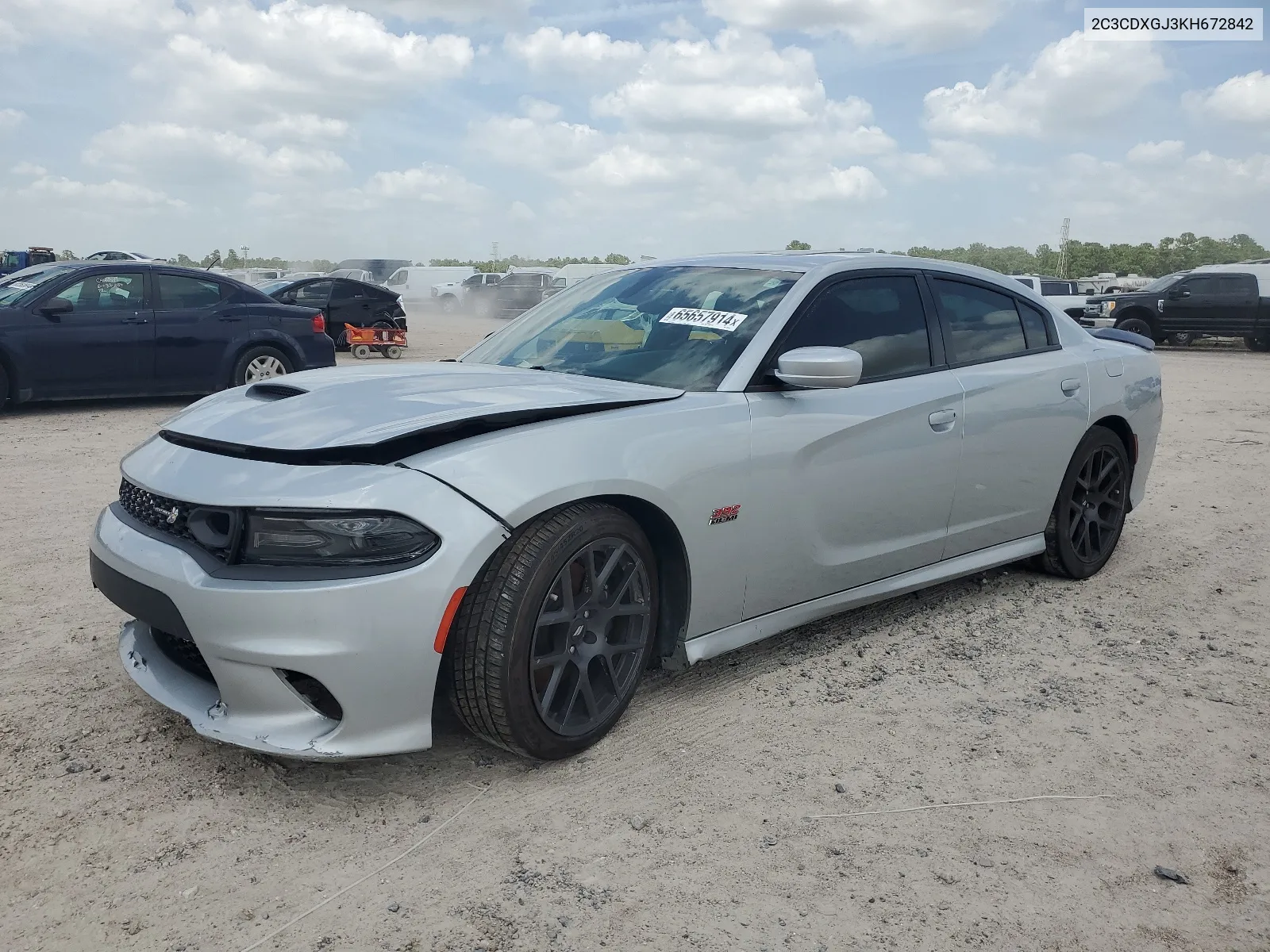 2019 Dodge Charger Scat Pack VIN: 2C3CDXGJ3KH672842 Lot: 65657914