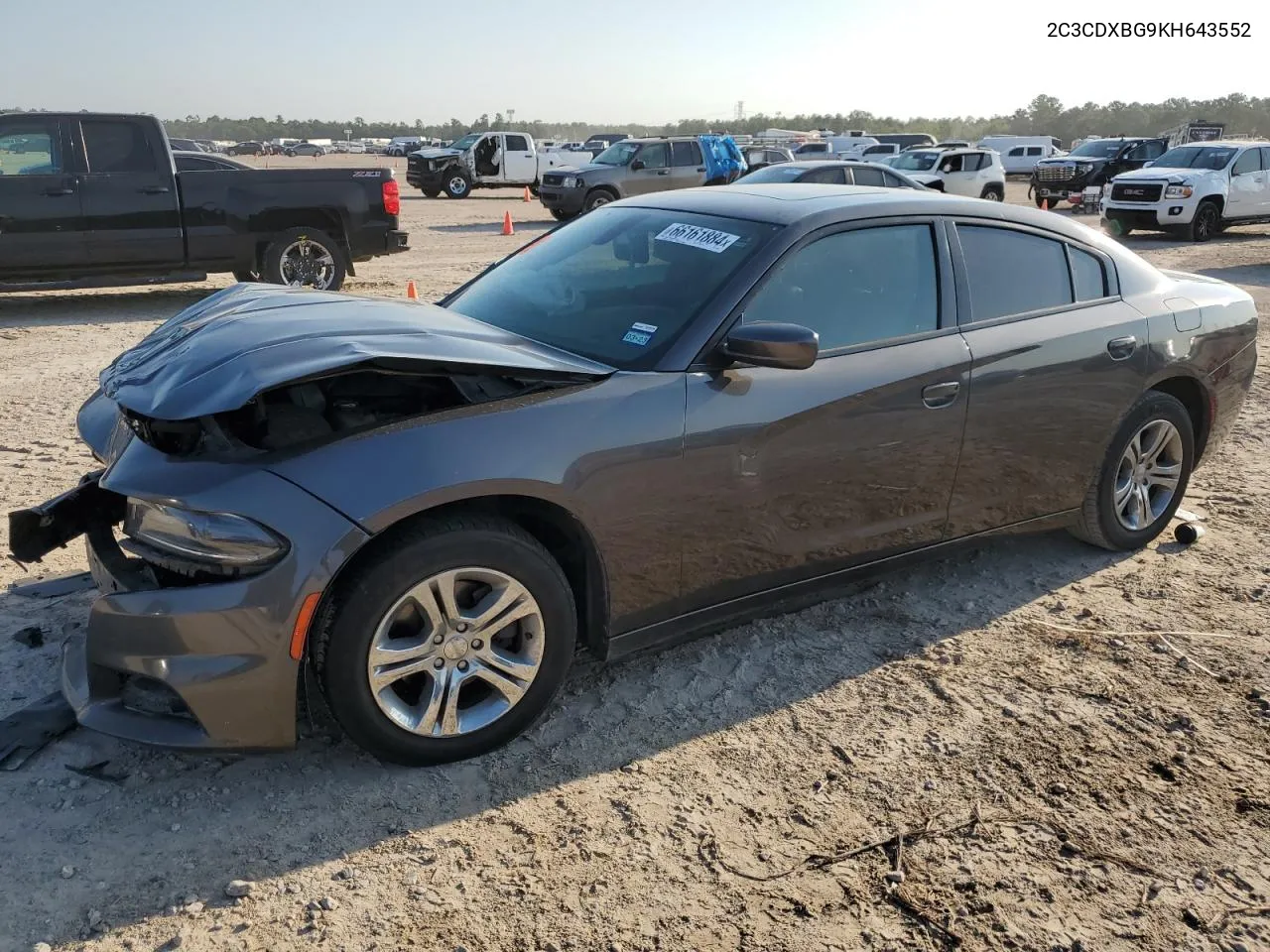 2019 Dodge Charger Sxt VIN: 2C3CDXBG9KH643552 Lot: 66161884