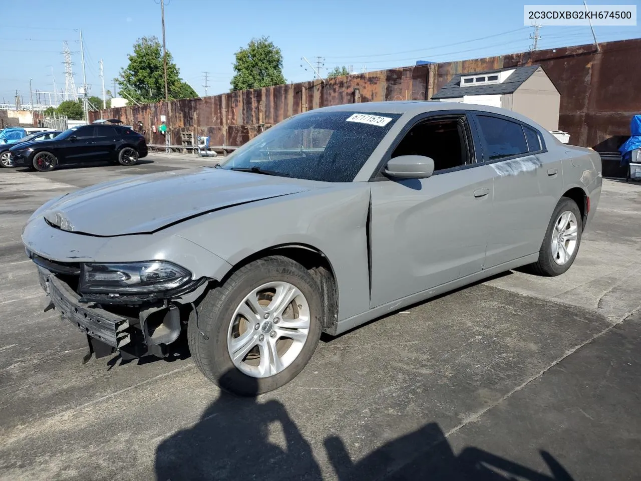 2C3CDXBG2KH674500 2019 Dodge Charger Sxt