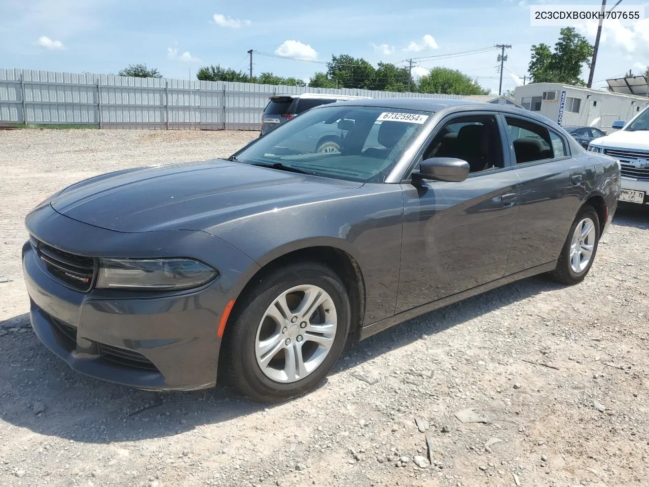 2019 Dodge Charger Sxt VIN: 2C3CDXBG0KH707655 Lot: 67325954