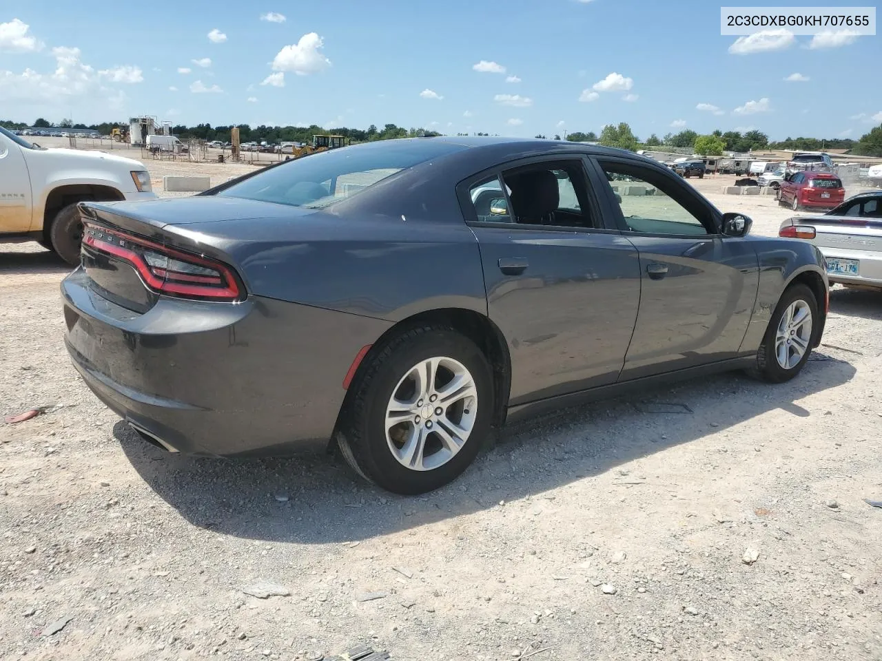 2019 Dodge Charger Sxt VIN: 2C3CDXBG0KH707655 Lot: 67325954