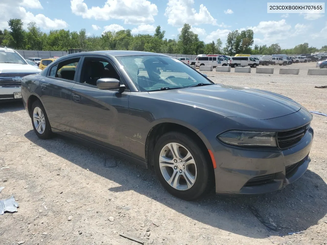 2019 Dodge Charger Sxt VIN: 2C3CDXBG0KH707655 Lot: 67325954