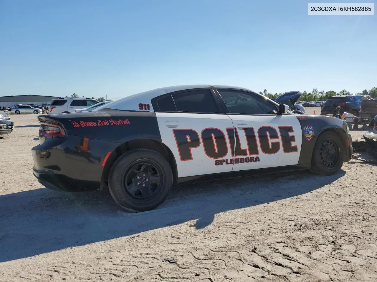 2019 Dodge Charger Police VIN: 2C3CDXAT6KH582885 Lot: 69067434