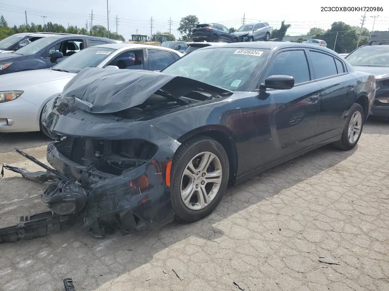 2019 Dodge Charger Sxt VIN: 2C3CDXBG0KH720986 Lot: 69109324