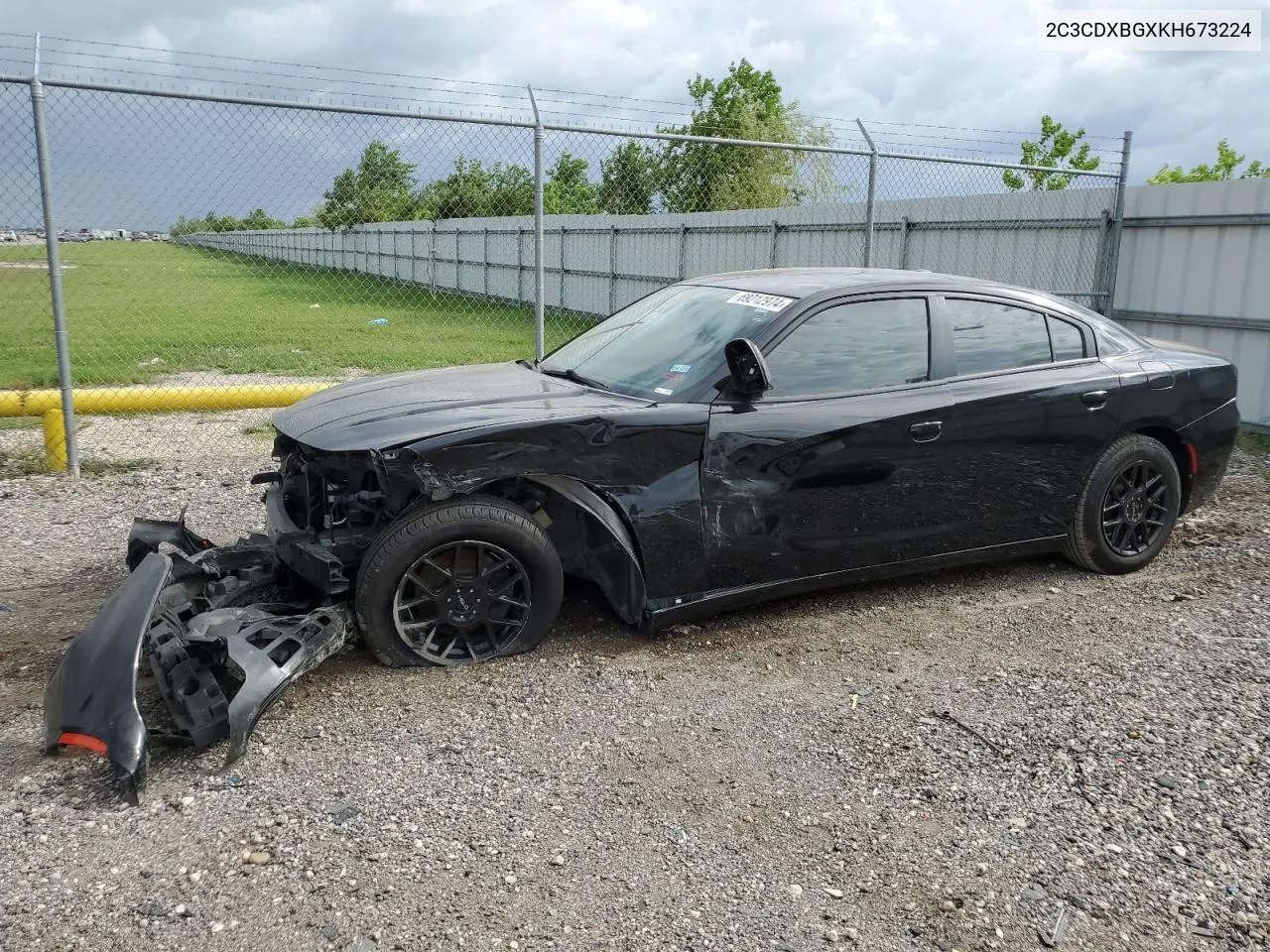 2019 Dodge Charger Sxt VIN: 2C3CDXBGXKH673224 Lot: 69212974